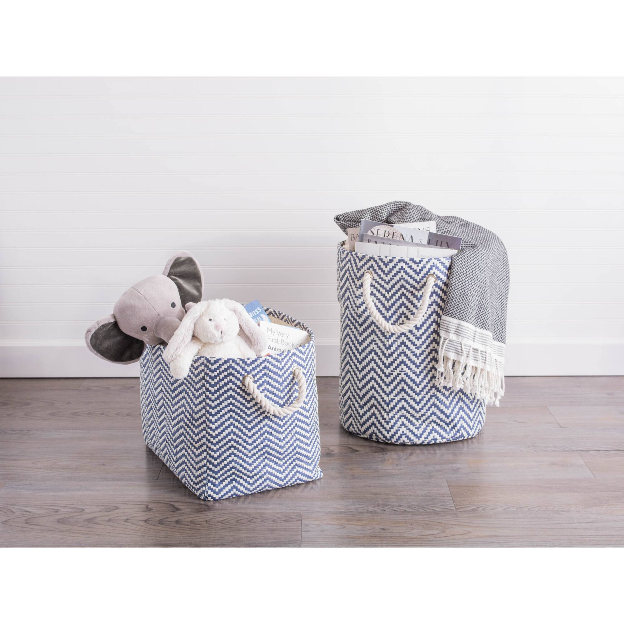 DII® 20" Chevron Print Woven Paper Storage Bin
